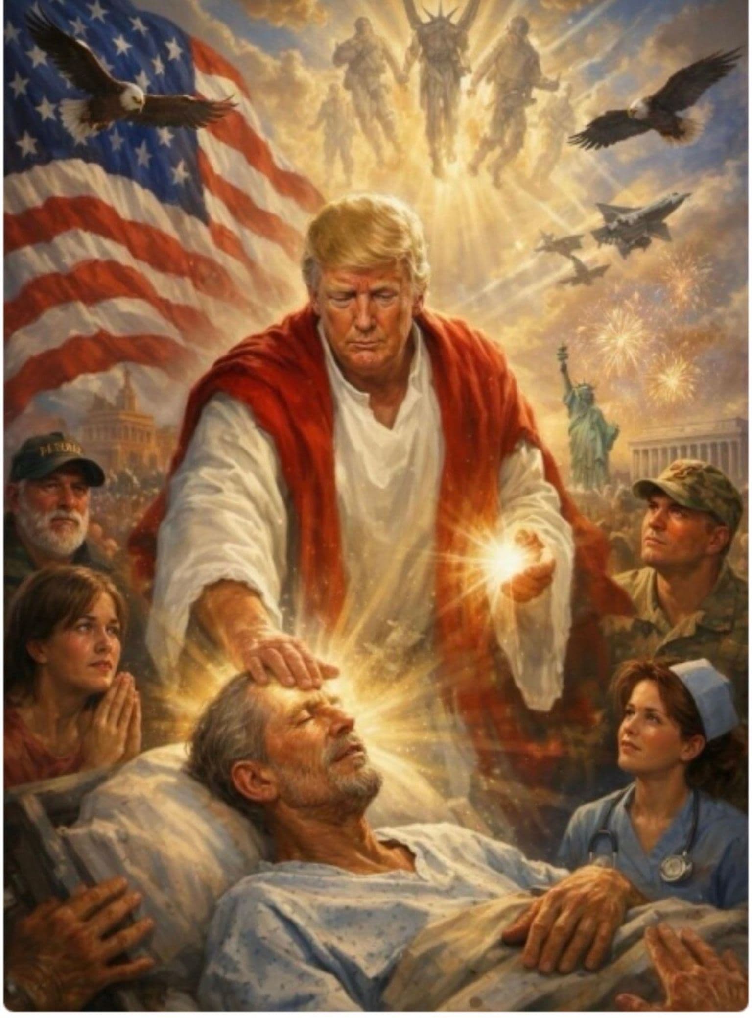 ტრამპმა წაშალა საკამათო Truth Social პოსტი, სადაც ის იესოს ჰგავდა