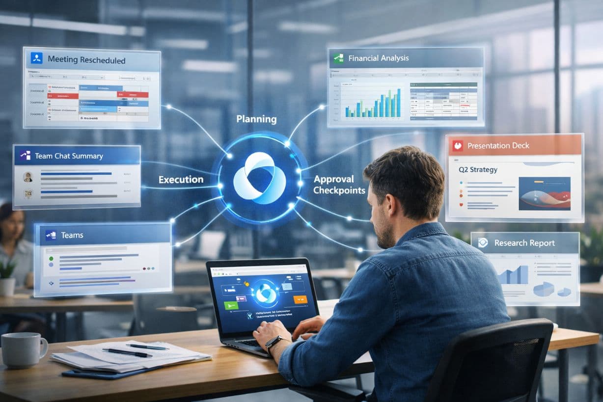 Microsoft-მა ახალი AI სისტემა Copilot Cowork წარადგინა, რომელიც სამუშაო პროცესებს ავტომატურად ასრულებს